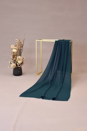 Lightweight deep zinc chiffon hijab with a smooth, flowy texture, ideal for formal and casual wear.