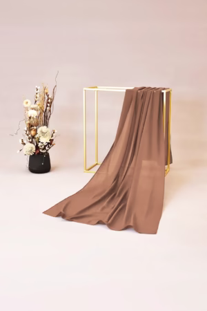 Lightweight grape chiffon hijab with a smooth and elegant texture, ideal for adding color and style to any outfit.