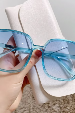 Stylish blue light sunglasses with UV protection for reducing digital eye strain