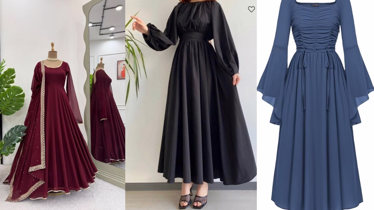 Stylish maxi dress for women in Pakistan, suitable for casual and party wear.