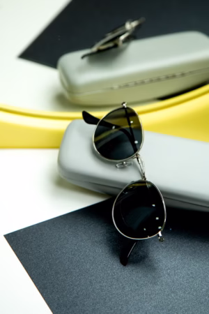 Stylish clip-on sunglasses with polarized UV400 lenses for prescription glasses