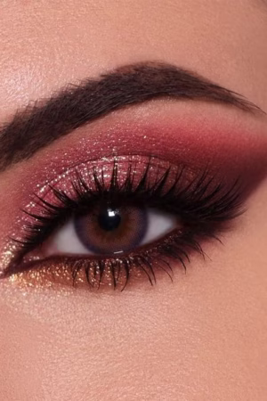 Eye makeup products including eyeshadow palettes, eyeliner, and mascara for bold and natural looks