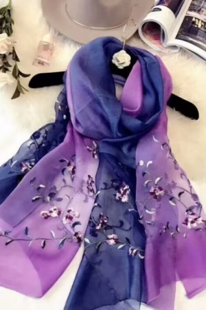 “Floral printed hijab for casual and festive occasions”