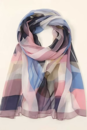 “Silk printed stole with elegant ethnic design”
